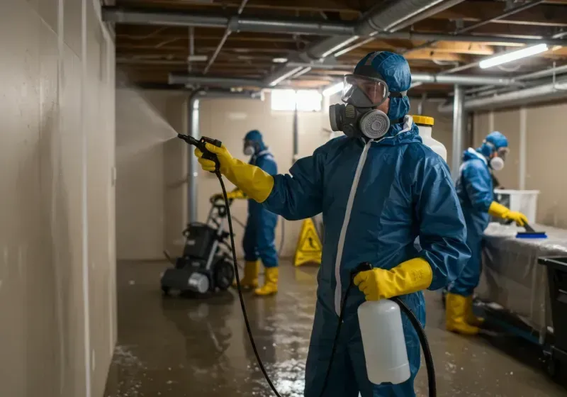 Basement Sanitization and Antimicrobial Treatment process in South Lawndale, IL