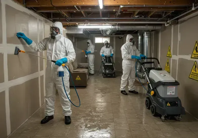 Basement Moisture Removal and Structural Drying process in South Lawndale, IL